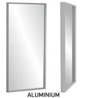 Lustra - Lustro Profilmat 160x60cm wąska KASETONOWA rama ALUMINIUM, SREBRNA - miniaturka - grafika 1