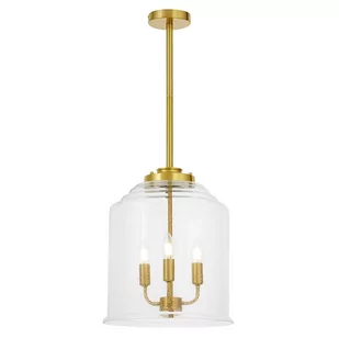 Ralton lampa wisząca mosiężna szklana LDP 1202-3 (MD) Lumina Deco - Lampy sufitowe - miniaturka - grafika 1