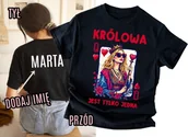 Koszulki i topy damskie - Personalizowana koszulka z imieniem - KRÓLOWA JEST TYLKO JEDNA Z BLONDYNKĄ - miniaturka - grafika 1
