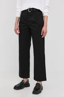 Michael Kors MICHAEL MICHAEL spodnie damskie kolor czarny szerokie high waist - Spodnie damskie - miniaturka - grafika 1