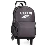 Plecaki szkolne i tornistry - Reebok Boston Plecak Szkolny Dwukomorowy z Przenośnym Wózkiem 15,6 cala Szary 31x44x15 cm Poliester by Joumma Bags, Szary, 31x44x15 cms, Dwukomorowy plecak szkolny z wózkiem - miniaturka - grafika 1