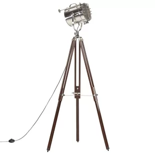 Vida Lampa podłogowa na trójnogu lite drewno mango 180 cm V-286203 - Lampy stojące - miniaturka - grafika 1