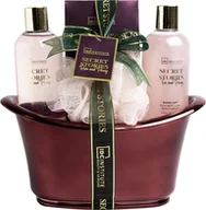 Zabawki kreatywne - Kūno priežiūros rinkinys IDC Institute Scented Garden Secret Stories: dušo želė, 200 ml + vonios druska, 250 g + vonios putos, 200 ml + plaušinė - miniaturka - grafika 1
