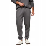 Dresy męskie - Klasyczne dresowe spodnie ściągacze unisex szare OU-PSBC-0100 V18 r. XL/XXL - miniaturka - grafika 1