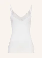 Koszulki i topy damskie - Hanro Top Cotton Delight blau - miniaturka - grafika 1