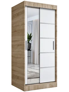 Szafa przesuwna dąb sonoma + biały R1-L41 - Szafy Szafa przesuwna dąb sonoma + biały R1-L41 - Szafy - miniaturka - grafika 1