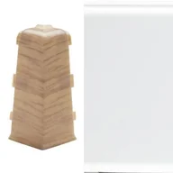 Listwy przypodłogowe - Arbiton Narożnik zewnętrzny do listwy INDO (2 sztuki) biały połysk - miniaturka - grafika 1