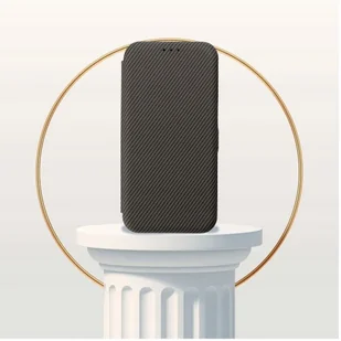Kabura FOLIO Side Magnet do SAMSUNG A15 brązowy - Etui i futerały do telefonów - miniaturka - grafika 1