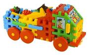Zabawki konstrukcyjne - Tupiko klocki konstrukcyjne Ciężarówka ze zwierzętami - miniaturka - grafika 1