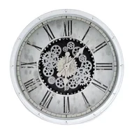 Zegary - Zegar ścienny EUROFIRANY 86 O 72 x 8 cm Biało-czarny - miniaturka - grafika 1