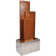 Fontanny ogrodowe - Köhko® Fontanna Chile Wysokość 104cm z LED i 3 ścianami wodnym wykonanymi ze stali Corten i stali nierdzewnej. Fontanna ogrodowa i wewnętrzna 32002 - miniaturka - grafika 1