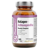 Włosy, skóra, paznokcie - PharmoVit Kolagen + Ashwagandha Beauty Complex, 60 kapsułek - miniaturka - grafika 1