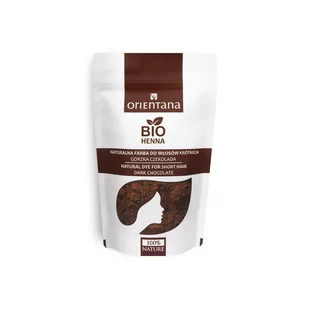 Orientana Bio Henna, naturalna roślinna farba do włosów, Gorzka Czekolada, 50 g - Farby do włosów i szampony koloryzujące - miniaturka - grafika 1