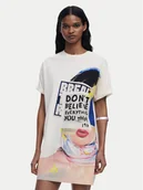 Sukienki - Desigual Sukienka codzienna Berlin 25SWVK20 Beżowy Regular Fit - miniaturka - grafika 1