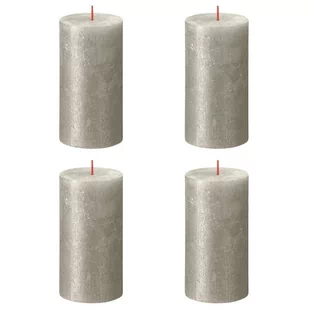 Bolsius Świece pieńkowe Shimmer, 4 szt., 130x68 mm, kolor szampana - Świece - miniaturka - grafika 1