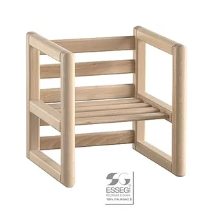 ESSEGI Krzesło Montessori, buk, naturalne drewno, od 9 miesięcy - Krzesła obrotowe dla dzieci - miniaturka - grafika 1