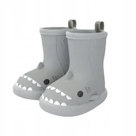 Kalosze damskie - WYGODNE KALOSZE DAMSKIE REKINY SHARK-i GUMOWE BUTY 36 - miniaturka - grafika 1