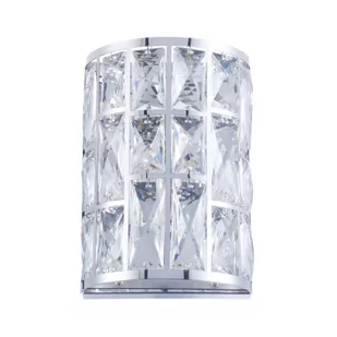 Maytoni Kinkiet LAMPA ścienna GELID MOD184-WL-01-CH  kryształowa OPRAWA półokrągła glamour crystal chrom przezroczysta Maytoni - Lampy ścienne - miniaturka - grafika 1