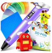 Długopisy 3D - ZESTAW FIOLETOWY DŁUGOPIS 3D 310M KANZA KANZA-1388 - miniaturka - grafika 1