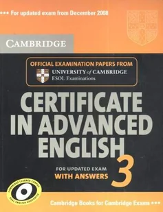 Cambridge Certificate in Advanced English 3 - Książki do nauki języka angielskiego - miniaturka - grafika 1