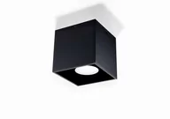 Lampy sufitowe - Sollux Lighting Plafon QUAD 1 czarny - miniaturka - grafika 1