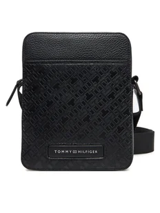 Tommy Hilfiger Saszetka Th Monogram Mini Preporter AM0AM13210 Czarny - Nerki - miniaturka - grafika 1