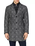 Płaszcze męskie - bugatti męski płaszcz wełniany, czarny, 56 - miniaturka - grafika 1