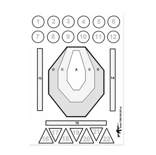 Tactical Weapon System - Tarcza strzelecka TWS Drill IPSC - Tarcze i kulochwyty - miniaturka - grafika 1