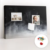 Tablice i flipcharty - Szkolna Tablica korkowa 60x40 cm, Kolorowe Pinezki, wzór Dym - miniaturka - grafika 1