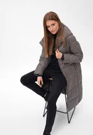 Płaszcze damskie - Długi, ciepły płaszcz J-MACADAMIA - miniaturka - grafika 1