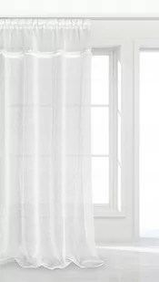 Firana 140 x 270 Dekoracyjna Boho Taśma Biały - Firany - miniaturka - grafika 2