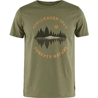 Koszulki męskie - FJÄLLRÄVEN Fjällräven Męski T-shirt Forest Mirror M zielony M 87045 - grafika 1