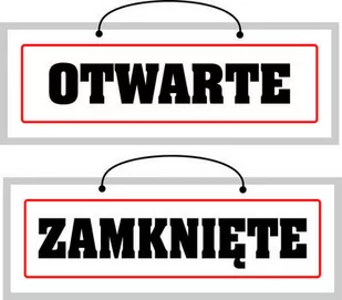 Tablica laminowana A4/2 - otwarte/zamknięte - dwustronna - Tablice BHP - miniaturka - grafika 1