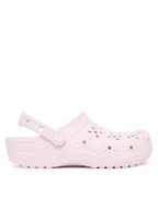 Klapki i japonki damskie - Crocs Klapki Classic Floral Cut Out Clog 210927 Różowy - miniaturka - grafika 1