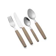 Zestawy sztućców - Sztućce Allegra 16 elementów srebrno-beżowy - miniaturka - grafika 1