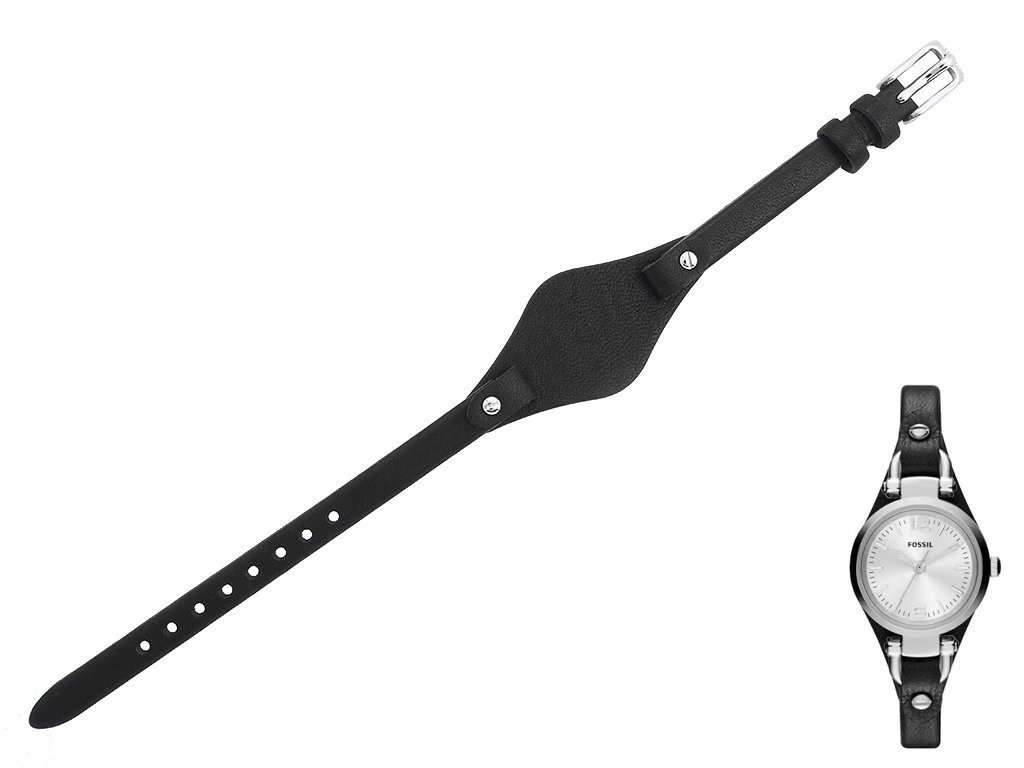Pasek do zegarka Fossil Georgia Mini ES3263 czarny skórzany oryginał