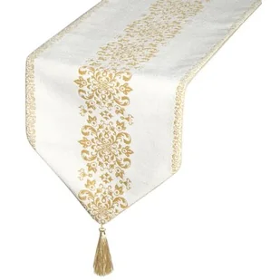 Bieżnik EUROFIRANY Majorka 30 x 120 cm Biały - Obrusy i serwetki Bieżnik EUROFIRANY Majorka 30 x 120 cm Biały - Obrusy i serwetki - miniaturka - grafika 1