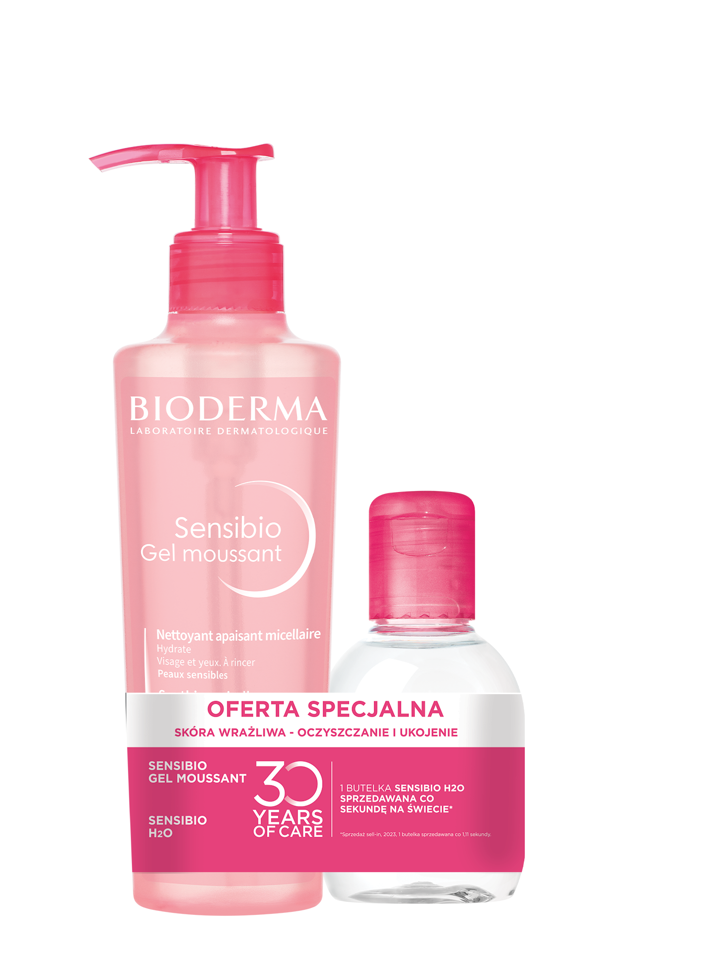 Bioderma Zestaw Sensibio (Gel Moussant 200ml + H2O 100ml)