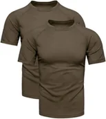 Koszulki męskie - 2-pak męski t-shirt khaki Recea - miniaturka - grafika 1