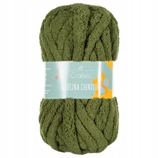 Włóczka do wyplatania szydełkowania gruba na koc Chenille 20 mm zielona #2 - Pasmanteria Włóczka do wyplatania szydełkowania gruba na koc Chenille 20 mm zielona #2 - Pasmanteria - miniaturka - grafika 1