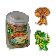 Kosmetyki kąpielowe dla dzieci - Accentra 24 x mini żel pod prysznic "Dinopark Adventure" 2 dinozaury ocenione 50ml w słoiku cukierków, nagroda loterii, przysługi imprezowe, przyjęcie urodzinowe dla dzieci, pakiet luzem - miniaturka - grafika 1
