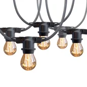 Lampy ogrodowe - Girlanda ogrodowa BLOOM 2 10 m 10xE27 ozdobna łańcuch DEKORACYJNY czarna - miniaturka - grafika 1