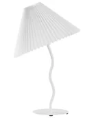 Lampy stojące - Lampa stołowa metalowa biała ALWERO - miniaturka - grafika 1