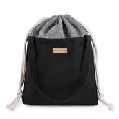 Torebki damskie - Duża torba damska Black/Melange Zagatto ZG 610 - miniaturka - grafika 1