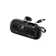 Powerbanki - Forever mini power bank MTB-100 22.5W 5000 mAh Lightning czarny - miniaturka - grafika 1