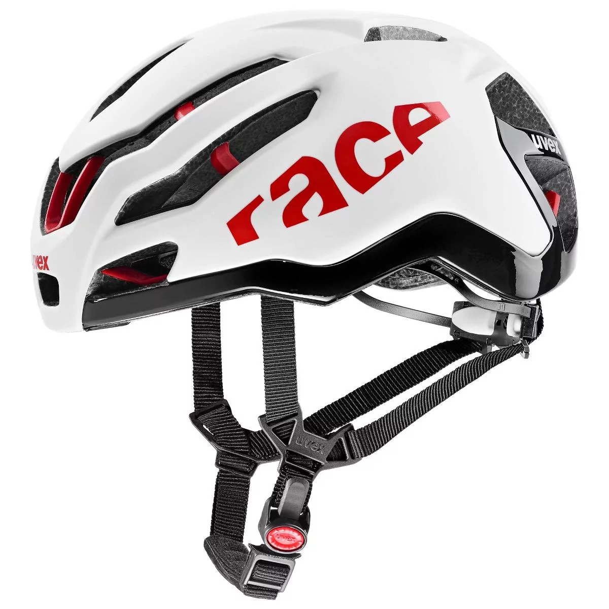 UVEX Race 9 Helmet, white/red matt 57-60cm 2021 Kaski szosowe S4109690817