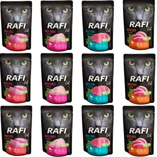 DOLINA NOTECI - RAFI KOT Zestaw MIX smaków 12x100g - Mokra karma dla kotów - miniaturka - grafika 1
