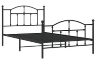 Łóżka - Czarne metalowe łóżko industrialne 100x200cm - Azos - miniaturka - grafika 1