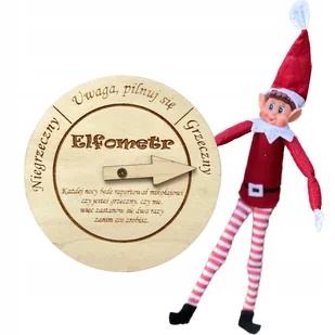ELFOMETR DLA ELFA PSOTNIKA ON THE SHELF MIERZY GRZECZNO���� DREWNO GAD��ET - Ozdoby bożonarodzeniowe - miniaturka - grafika 1