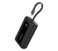 Powerbanki - Anker Zolo (A1689H11 20000mAh 30W wbudowany kabel USB-C Czarny - miniaturka - grafika 1